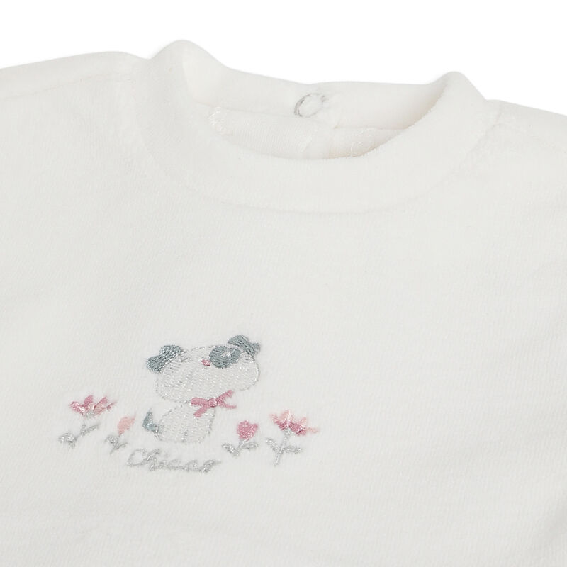 Girls Natural Printed Leg Opening Babysuit image number 2